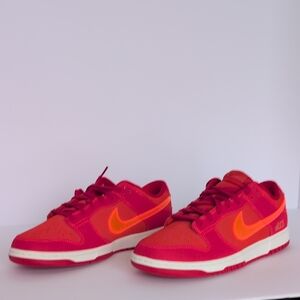 Nike Atlanta Dunk Low Bright Red and Orange Sneakers Size 13